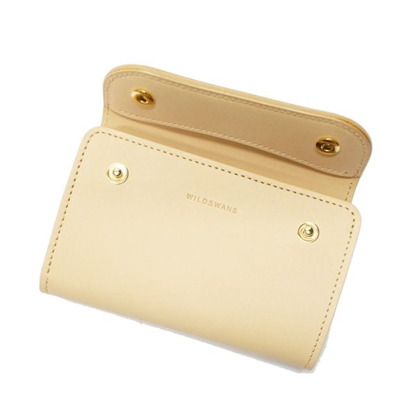 画像4: WILD SWANS(ワイルドスワンズ)BYRNE(バーン)3つ折りウォレット"サドルプルアップ"/Natural(ナチュラル) (4)