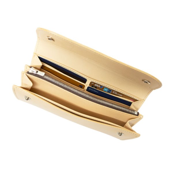 画像6: WILD SWANS(ワイルドスワンズ)WAVE(ウェイブ)ロングウォレット"サドルプルアップ"/Natural(ナチュラル) (6)