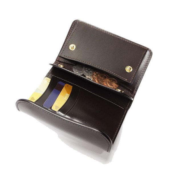 画像7: WILD SWANS(ワイルドスワンズ)BYRNE(バーン)3つ折りウォレット"サドルプルアップ"/Choco(チョコ) (7)