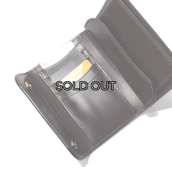 画像5: WILD SWANS（ワイルドスワンズ）BYRNE（バーン）3つ折りウォレット"サドルプルアップ"/Choco（チョコ） (5)