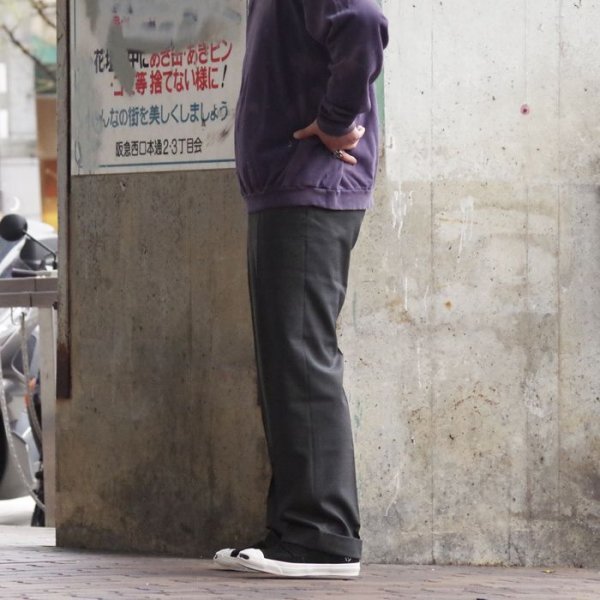画像12: J.PRESS（J.プレス）PIPED STEM TROUSERS（パイプドステムトラウザー）"PEPPIN MERINO TROPICAL" / Charcoal（チャコールグレー） (12)