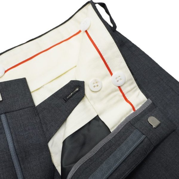 画像6: J.PRESS（J.プレス）PIPED STEM TROUSERS（パイプドステムトラウザー）"PEPPIN MERINO TROPICAL" / Charcoal（チャコールグレー） (6)