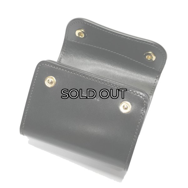 画像4: WILD SWANS(ワイルドスワンズ)ENO(イーノ)ミニ3つ折りウォレット"サドルプルアップ"/Black(ブラック) (4)