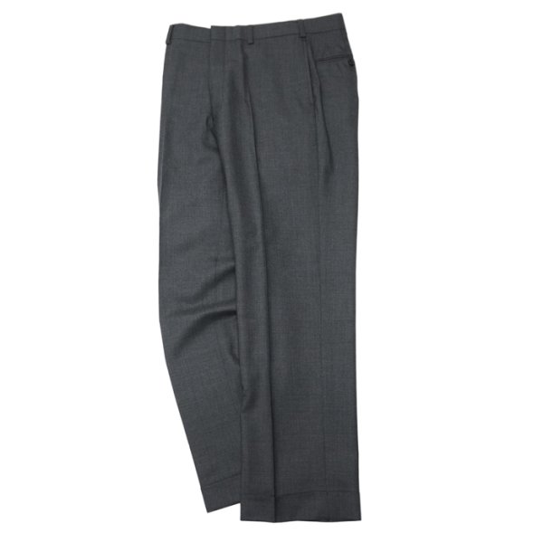 画像1: J.PRESS（J.プレス）PIPED STEM TROUSERS（パイプドステムトラウザー）"PEPPIN MERINO TROPICAL" / Charcoal（チャコールグレー） (1)