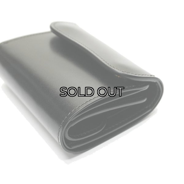 画像3: WILD SWANS(ワイルドスワンズ)ENO(イーノ)ミニ3つ折りウォレット"サドルプルアップ"/Black(ブラック) (3)