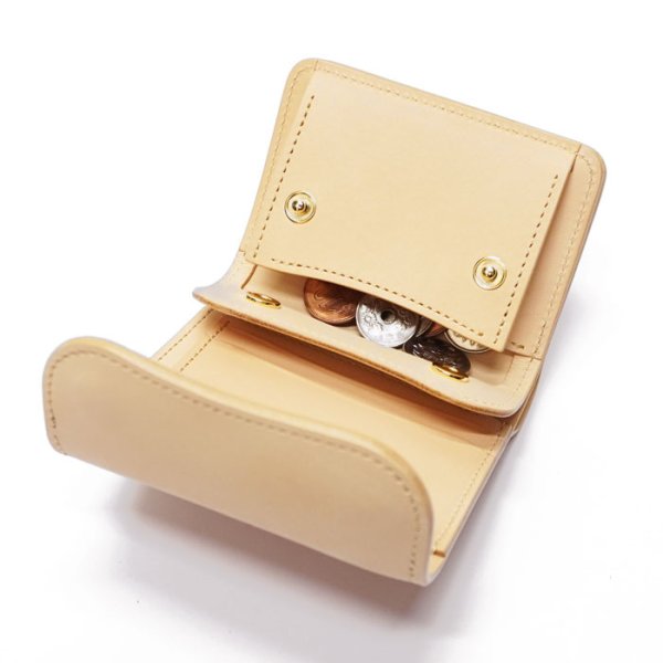 画像8: WILD SWANS(ワイルドスワンズ)ENO(イーノ)ミニ3つ折りウォレット"サドルプルアップ"/Natural(ナチュラル) (8)