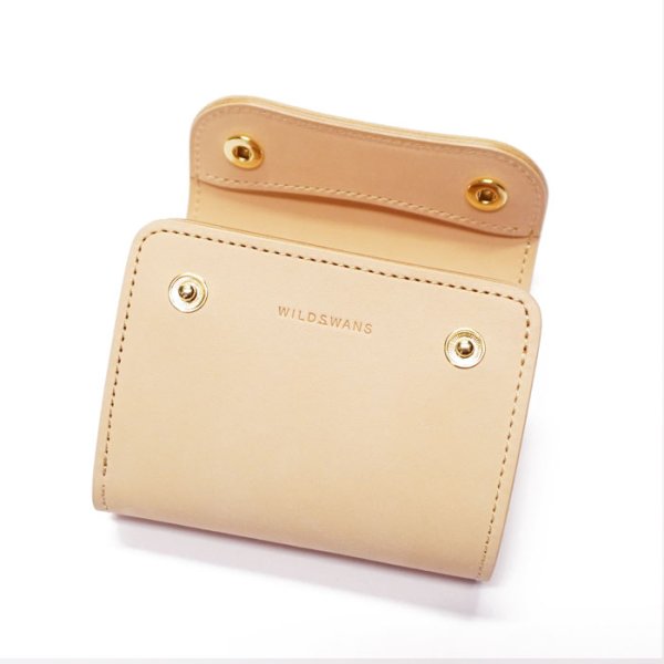 画像4: WILD SWANS(ワイルドスワンズ)ENO(イーノ)ミニ3つ折りウォレット"サドルプルアップ"/Natural(ナチュラル) (4)
