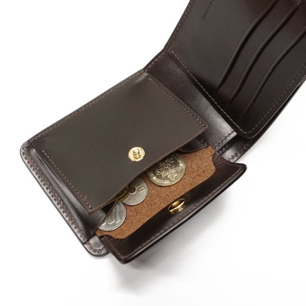 画像6: WILD SWANS(ワイルドスワンズ)GROUNDER(グラウンダー)2つ折りウォレット"サドルプルアップ"/Choco(チョコ) (6)