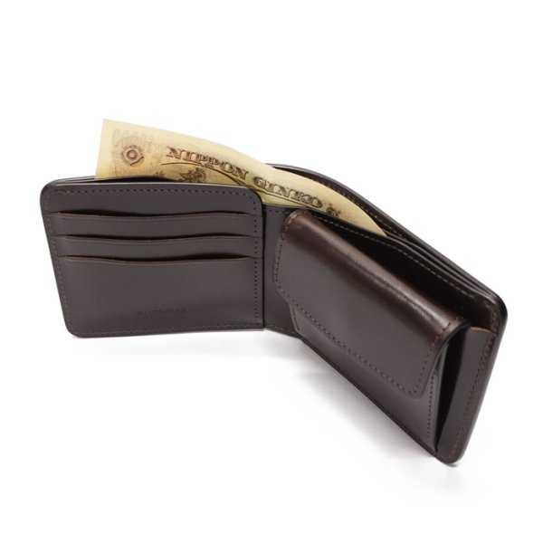 画像4: WILD SWANS(ワイルドスワンズ)GROUNDER(グラウンダー)2つ折りウォレット"サドルプルアップ"/Choco(チョコ) (4)