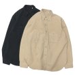 画像1: KAPTAIN SUNSHINE（キャプテンサンシャイン）Work Shirt（ワークシャツ）FINX LINEN BOIL GABADINE/Khaki（カーキ）・Black（ブラック） (1)