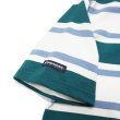 画像5: BARBARIAN（バーバリアン）Light Weight Rugby Collar Shirt S/S（ライトウェイト ラグビーカラーシャツS/S）”3COLOUR STRIPES" / Teal×White×Columbia（ティール×ホワイト×コロンビア） (5)