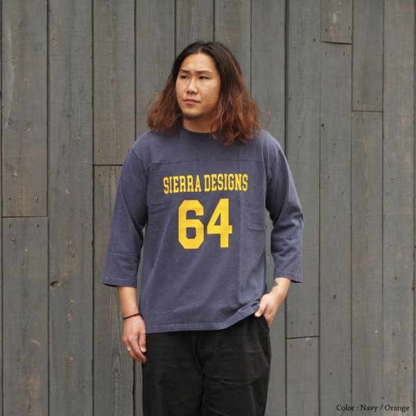 画像7: SIERRA DESIGNS(シエラデザイン)80's FOOTBALL Tee(80'sフットボールTシャツ)"Made by Good On" / Natural×Aquamarine(ナチュラル×アクアマリン) (7)