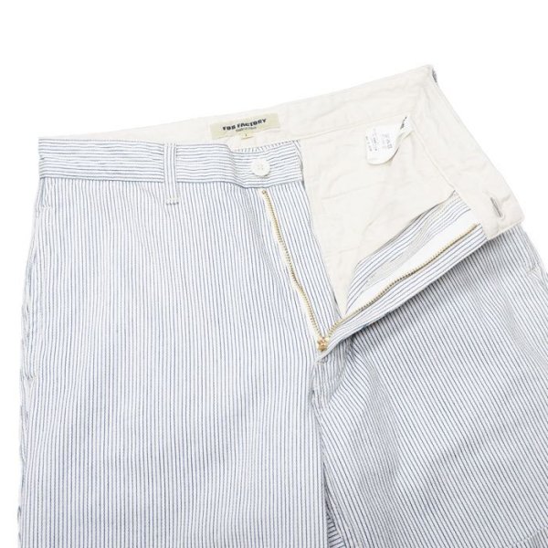 画像3: F.O.B FACTORY（エフオービーファクトリー）CORDLANE WORK TROUSERS（コードレーンワークトラウザー）"HIGHCOUNT CORDLANE" / White（ホワイト）【裾上げ無料】 (3)