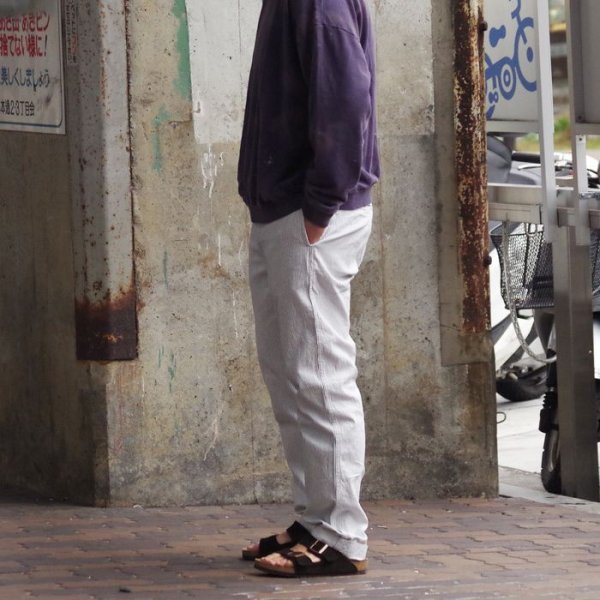 画像8: F.O.B FACTORY（エフオービーファクトリー）CORDLANE WORK TROUSERS（コードレーンワークトラウザー）"HIGHCOUNT CORDLANE" / White（ホワイト）【裾上げ無料】 (8)