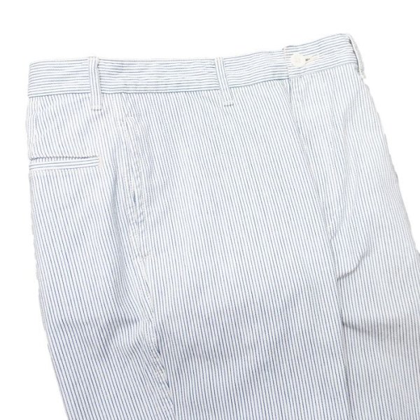 画像2: F.O.B FACTORY（エフオービーファクトリー）CORDLANE WORK TROUSERS（コードレーンワークトラウザー）"HIGHCOUNT CORDLANE" / White（ホワイト）【裾上げ無料】 (2)
