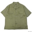 画像5: Nigel Cabourn（ナイジェル・ケーボン）OPEN COLLAR SHIRT（オープンカラーシャツ）LINEN TWILL/Off White（オフホワイト）・Beige（ベージュ）・Green（グリーン）・Charcoal（チャコールグレー） (5)