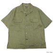 画像5: Nigel Cabourn（ナイジェル・ケーボン）OPEN COLLAR SHIRT（オープンカラーシャツ）Linen Twill/Off White（オフホワイト）・Beige（ベージュ）・Green（グリーン）・Charcoal（チャコールグレー） (5)