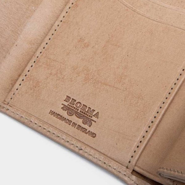 画像6: BEORMA(ベオーマ)3 FOLD WALLET(3つ折りウォレット)"VINTAGE BRIDLE LEATHER"/Conker×Natural(ブラウン×ナチュラル) (6)