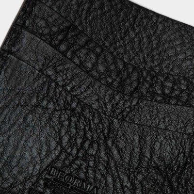 画像3: BEORMA（ベオーマ）BILLFOLD COIN WALLET（ビルフォールドコインウォレット）"NATUR LEATHER"/Black（ブラック）