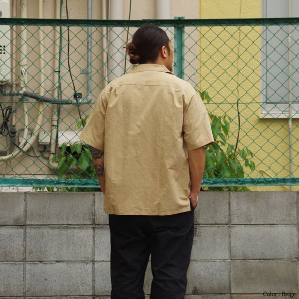 画像20: *A VONTADE(アボンタージ)Open Collar Shirts(オープンカラーシャツ)Cotton Linen Chambray/Ecru(エクリュ)・Beige(ベージュ)・Black(ブラック) (20)