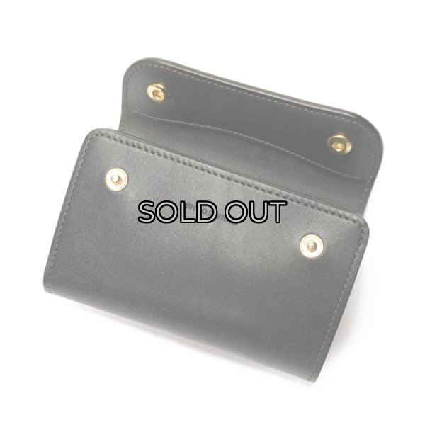 画像4: WILD SWANS(ワイルドスワンズ)BYRNE(バーン)3つ折りウォレット"フルグレインブライドル"/Black(ブラック) (4)