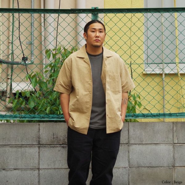 画像18: *A VONTADE(アボンタージ)Open Collar Shirts(オープンカラーシャツ)Cotton Linen Chambray/Ecru(エクリュ)・Beige(ベージュ)・Black(ブラック) (18)