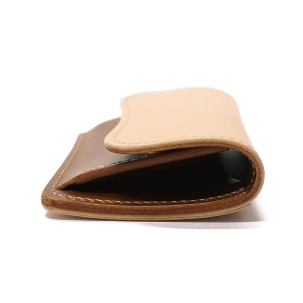 画像4: WILD SWANS(ワイルドスワンズ)TONGUE(タング)マルチコインケース/ナチュラル"サドルプルアップ"×キャメル"ブッテーロ" (4)