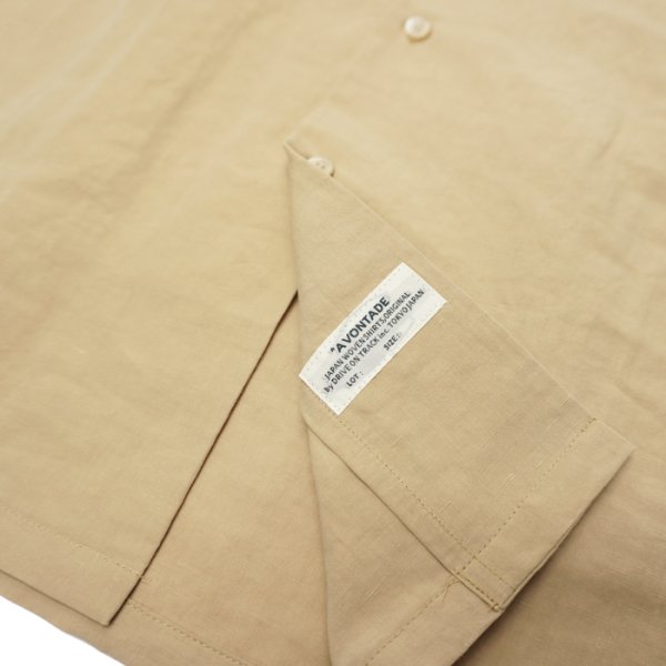 画像13: *A VONTADE(アボンタージ)Open Collar Shirts(オープンカラーシャツ)Cotton Linen Chambray/Ecru(エクリュ)・Beige(ベージュ)・Black(ブラック) (13)