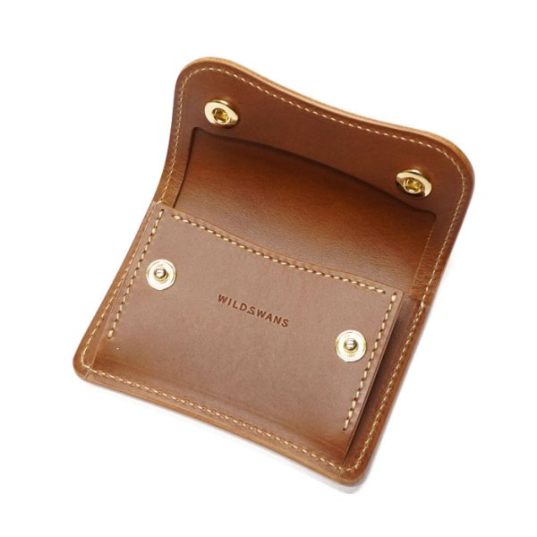 画像6: WILD SWANS(ワイルドスワンズ)TONGUE(タング)マルチコインケース/ナチュラル"サドルプルアップ"×キャメル"ブッテーロ" (6)