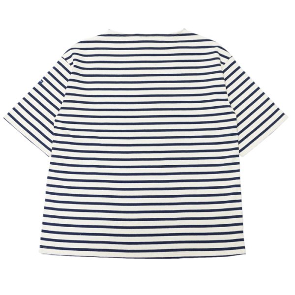 画像2: SAINT JAMES(セントジェームス)TEE LOOSE(五分袖ドロップショルダー)"BORDER" / ECRU×MARINE(キナリ×マリン) (2)