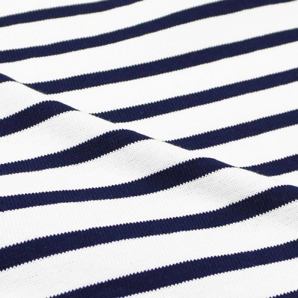 画像6: SAINT JAMES(セントジェームス)TEE LOOSE(五分袖ドロップショルダー)"Women” / NEIGE×MARINE(ホワイト×マリン) (6)