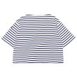 画像2: SAINT JAMES（セントジェームス）TEE LOOSE（五分袖ドロップショルダー）"Women” / NEIGE×MARINE（ホワイト×マリン） (2)