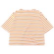 画像1: SAINT JAMES（セントジェームス）TEE LOOSE（五分袖ドロップショルダー）"Women” / NEIGE×ORANGE FLUO（ホワイト×ネオンオレンジ） (1)