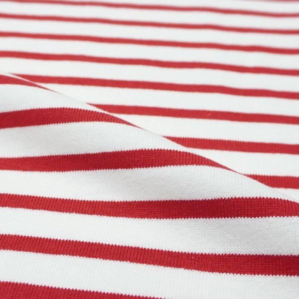 画像6: SAINT JAMES(セントジェームス)TEE LOOSE(五分袖ドロップショルダー)"Women” / NEIGE×TULIPE(ホワイト×レッド)※T3サイズのみ (6)