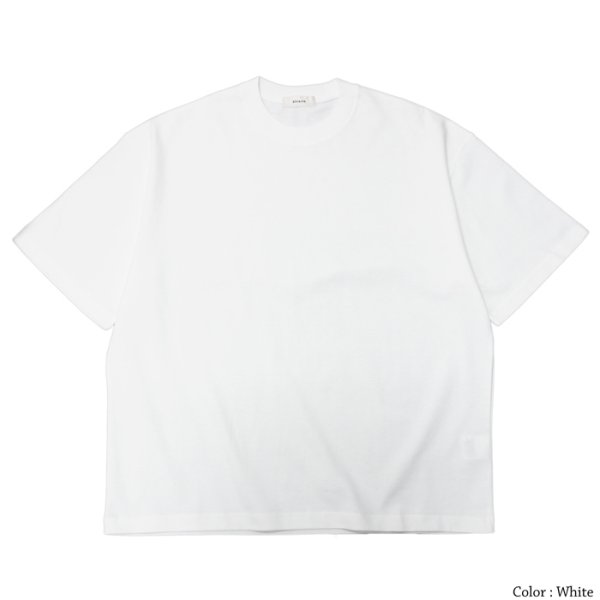 画像2: alvana（アルヴァナ）空紡 SHORT SLEEVE TEE SHIRTS（空紡ショートスリーブTシャツ）/White（ホワイト）・Leaf Pink（リーフピンク） (2)
