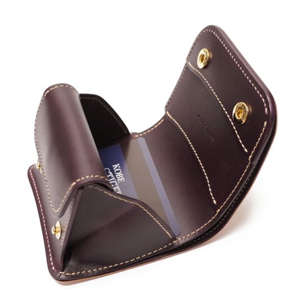 画像6: WILD SWANS(ワイルドスワンズ)CASA(カーサ)コンパクトウォレット/Natural(ナチュラル)"サドルプルアップ"×パープル"ブッテーロ" (6)