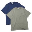 画像1: Yonetomi NEW BASIC（ヨネトミニューベーシック）GARMENT DYED T-SHIRT（ガーメントダイドTシャツ）/Grey（グレー）・Navy（ネイビー） (1)