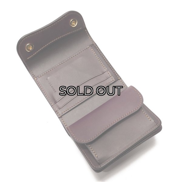 画像6: WILD SWANS(ワイルドスワンズ)ENO(イーノ)ミニ3つ折りウォレット/ブラック"クロコダイル"×パープル"ブッテーロ" (6)