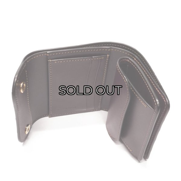 画像5: WILD SWANS(ワイルドスワンズ)ENO(イーノ)ミニ3つ折りウォレット/ブラック"クロコダイル"×パープル"ブッテーロ" (5)