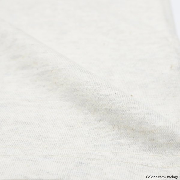 画像9: FilMelange(フィルメランジェ)DOS(ドス)"オーガニックラフィー天竺" / Snow Melange(杢ホワイト)・Black Navy(ブラックネイビー) (9)