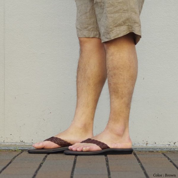 画像9: ISLAND SLIPPER(アイランドスリッパ)PB903W (クラシックウィーブレザートングサンダル) / Brown(ブラウン) (9)