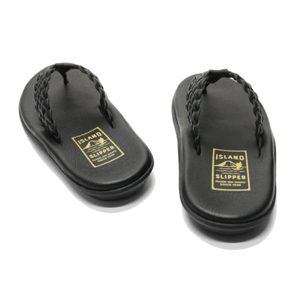 画像5: ISLAND SLIPPER（アイランドスリッパ）PB903W (クラシックウィーブレザートングサンダル) / Black（ブラック） (5)