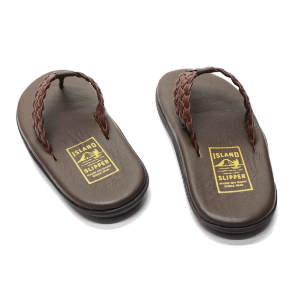 画像5: ISLAND SLIPPER(アイランドスリッパ)PB903W (クラシックウィーブレザートングサンダル) / Brown(ブラウン) (5)