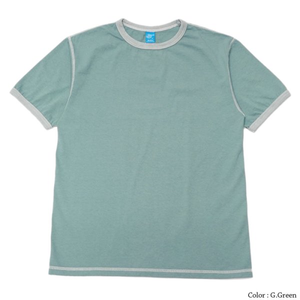 画像2: Good On(グッドオン)80's Ringer Tee(80'sリンガーTシャツ)"Reactive Dye" / G.Green(Gグリーン)・Black(ブラック) (2)