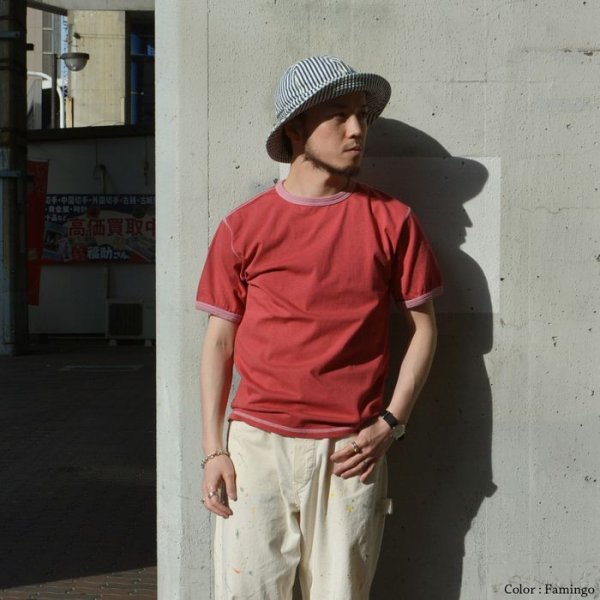 画像11: Good On(グッドオン)80's Ringer Tee(80'sリンガーTシャツ)"Reactive Dye" / Old Gold(オールドゴールド)・Flamingo(フラミンゴ) (11)