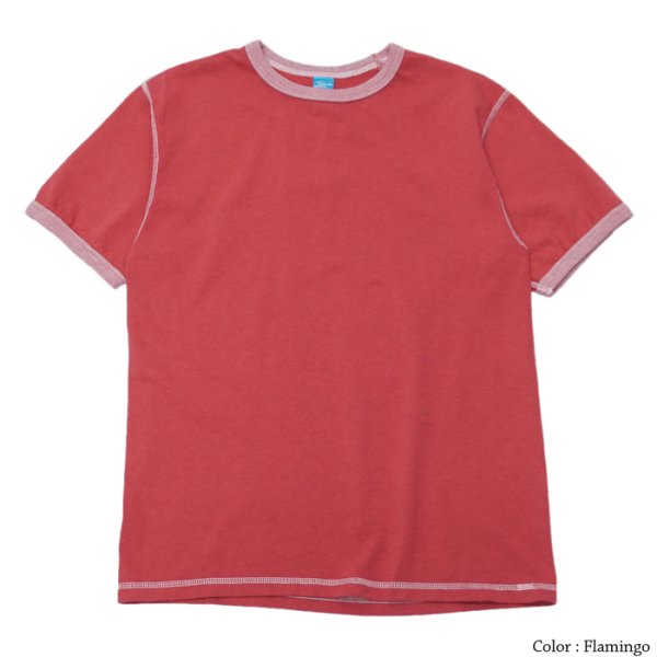 画像4: Good On(グッドオン)80's Ringer Tee(80'sリンガーTシャツ)"Reactive Dye" / Old Gold(オールドゴールド)・Flamingo(フラミンゴ) (4)