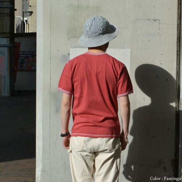 画像12: Good On(グッドオン)80's Ringer Tee(80'sリンガーTシャツ)"Reactive Dye" / Old Gold(オールドゴールド)・Flamingo(フラミンゴ) (12)