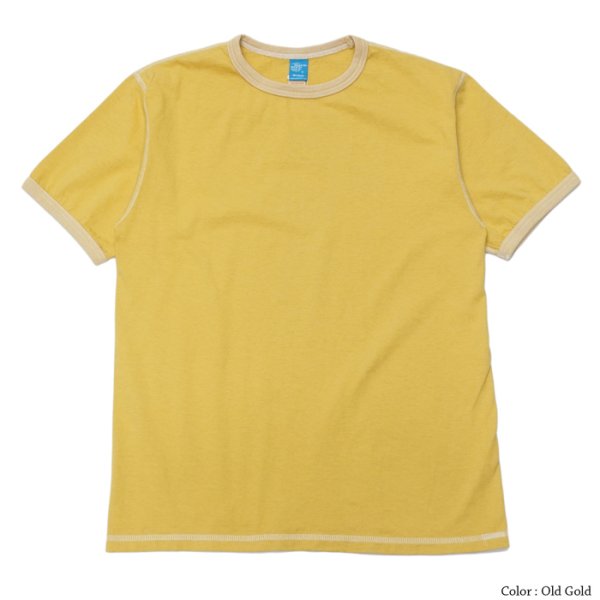 画像2: Good On(グッドオン)80's Ringer Tee(80'sリンガーTシャツ)"Reactive Dye" / Old Gold(オールドゴールド)・Flamingo(フラミンゴ) (2)