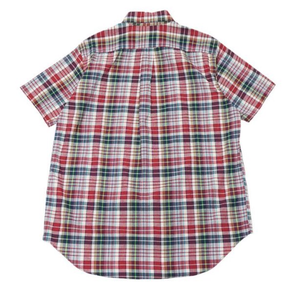 画像2: 『OUTLET』SERO（セロ）Short Sleeve Pullover B.D Shirt（ショートスリーブプルオーバーボタンダウンシャツ）Madras Check/Red（レッド） (2)