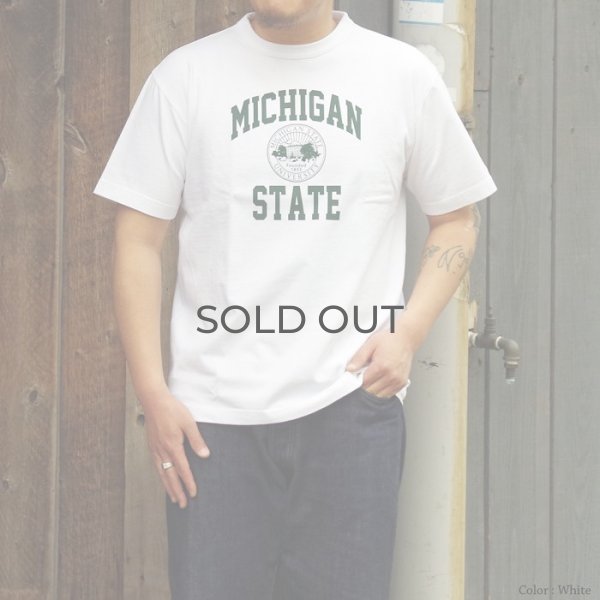 画像8: Champion（チャンピオン）T1011 US Print T-Shirt（ティーテンイレブンUSプリントTシャツ）"MICHIGAN STATE・Made in USA" / White（ホワイト）※Sサイズのみ (8)